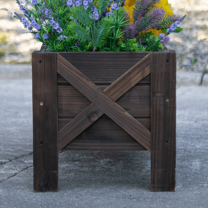 Outsunny Wooden Raised Bed Planter - Outdoor Garden Container 100x36.5x36cm - plants - express.com