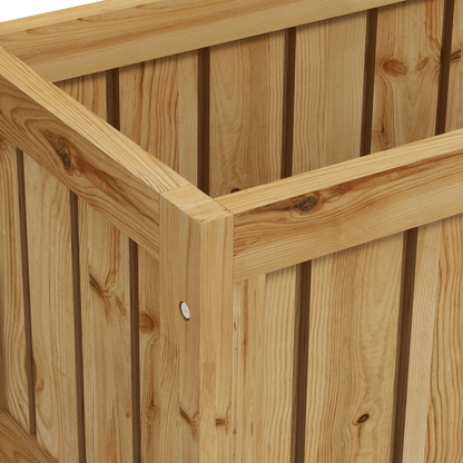 Outsunny Wooden Trellis Planter, Raised Garden Bed with Wheels and Bed Liner - plants - express.com