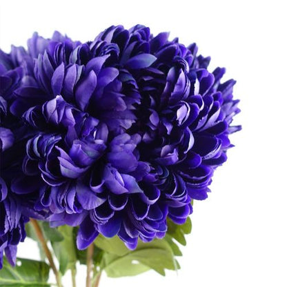 Pack of 6 Extra Large Purple Silk Reflex Chrysanthemums - 75cm Tall - plants - express.com