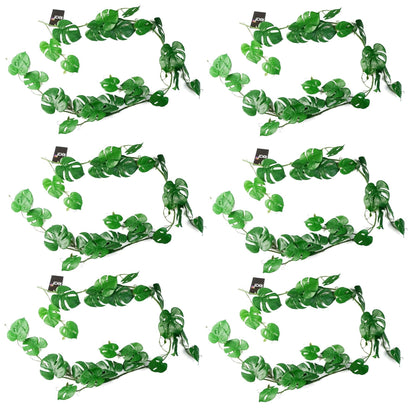 Pack of 6 Lush 180cm Artificial Hanging Monstera Plants - No Planter Included - plants - express.com