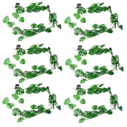 Pack of 6 Lush 180cm Artificial Hanging Monstera Plants - No Planter Included - plants - express.com