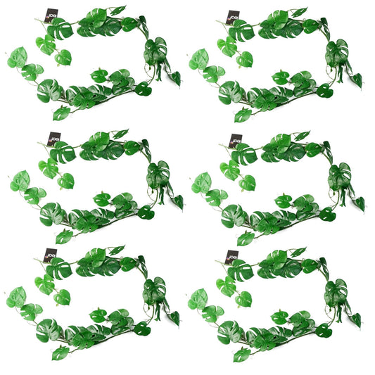 Pack of 6 Lush 180cm Artificial Hanging Monstera Plants - No Planter Included - plants - express.com
