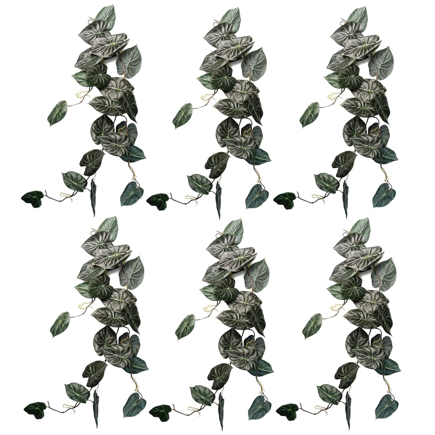 Pack of 6 Realistic 120cm Alocasia Dragon Scale Hanging Plants for Stunning Displays - plants - express.com