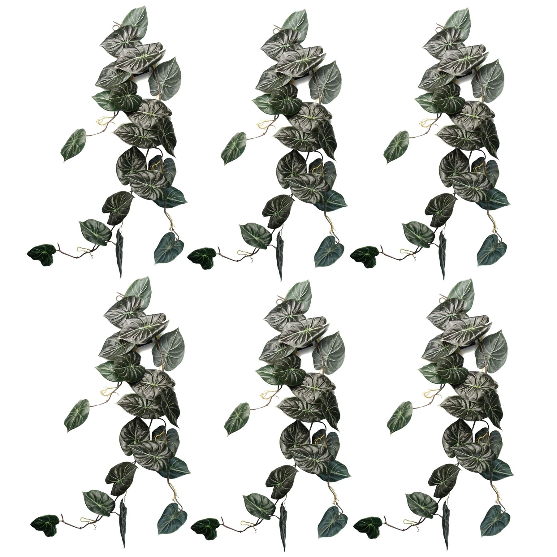 Pack of 6 Realistic 120cm Alocasia Dragon Scale Hanging Plants for Stunning Displays - plants - express.com