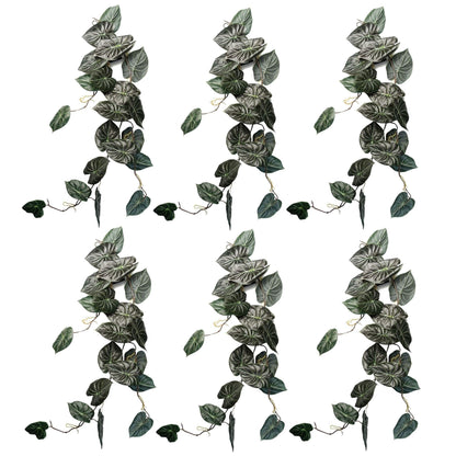 Pack of 6 Realistic 120cm Alocasia Dragon Scale Hanging Plants for Stunning Displays - plants - express.com