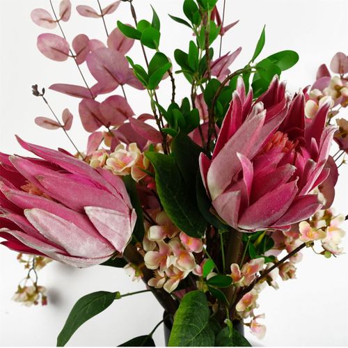 Pack of 6 Realistic Pink Eucalyptus Stems - 80cm Silk Foliage Decor - plants - express.com