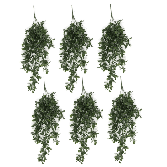 Pack of 6 UV & Fire Resistant 68cm Hanging Artificial Peperomia Plants - plants - express.com