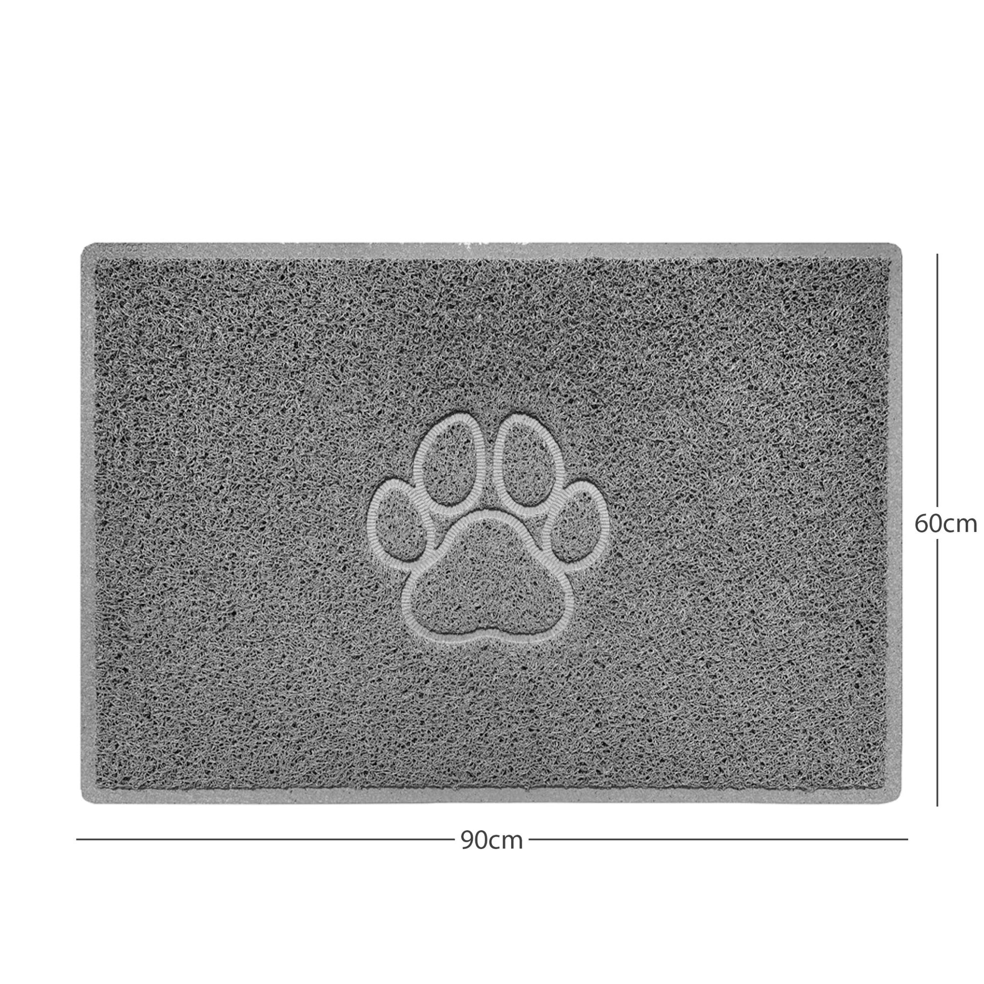 "Paw Print" Embossed Loofah Textured Spaghetti Door Mat - plants - express.com