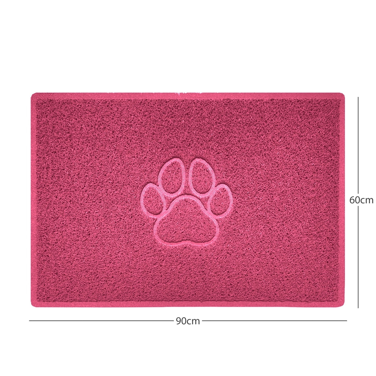 "Paw Print" Embossed Loofah Textured Spaghetti Door Mat - plants - express.com