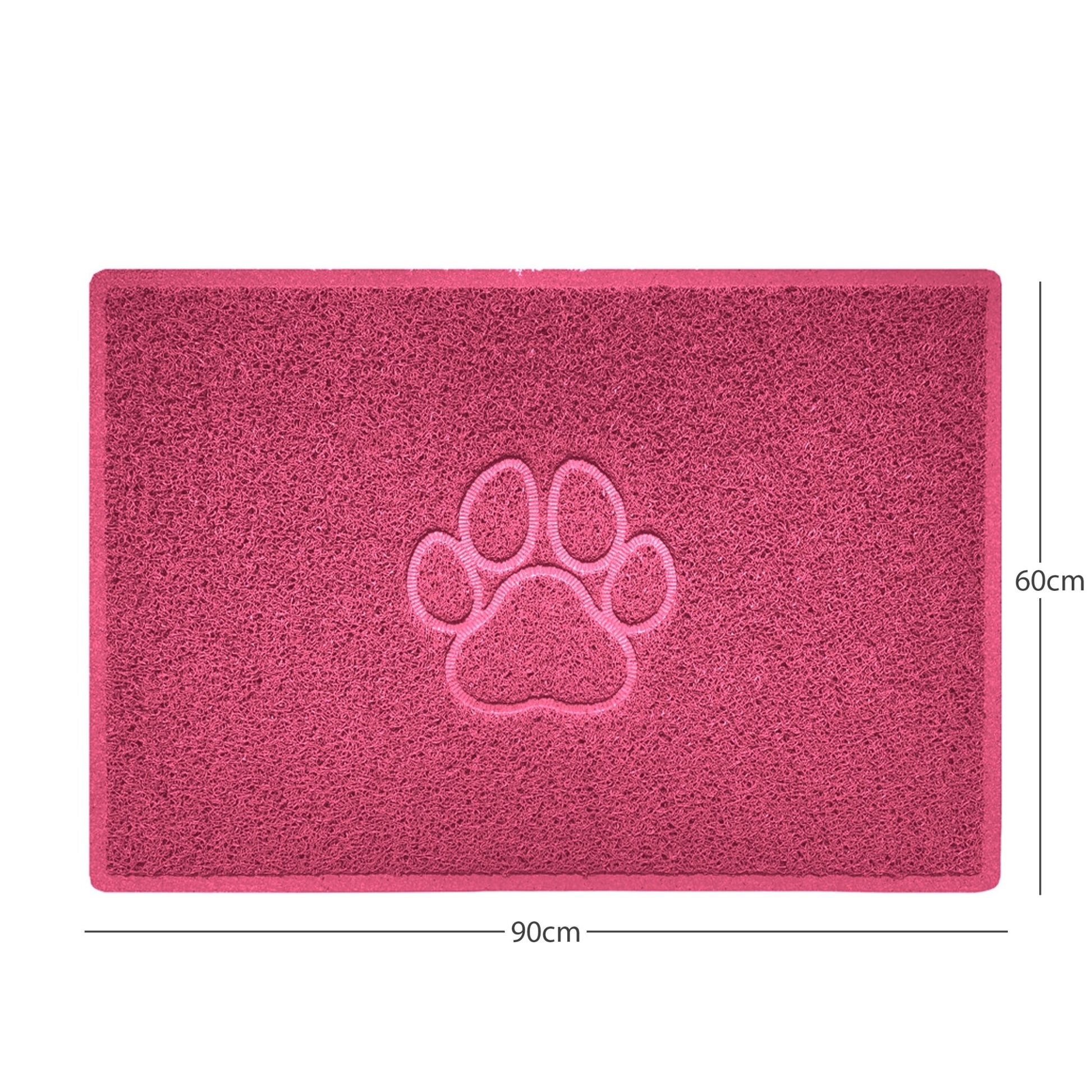 "Paw Print" Embossed Loofah Textured Spaghetti Door Mat - plants - express.com