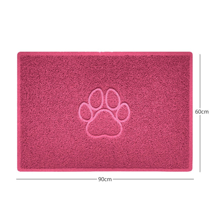 "Paw Print" Embossed Loofah Textured Spaghetti Door Mat - plants - express.com