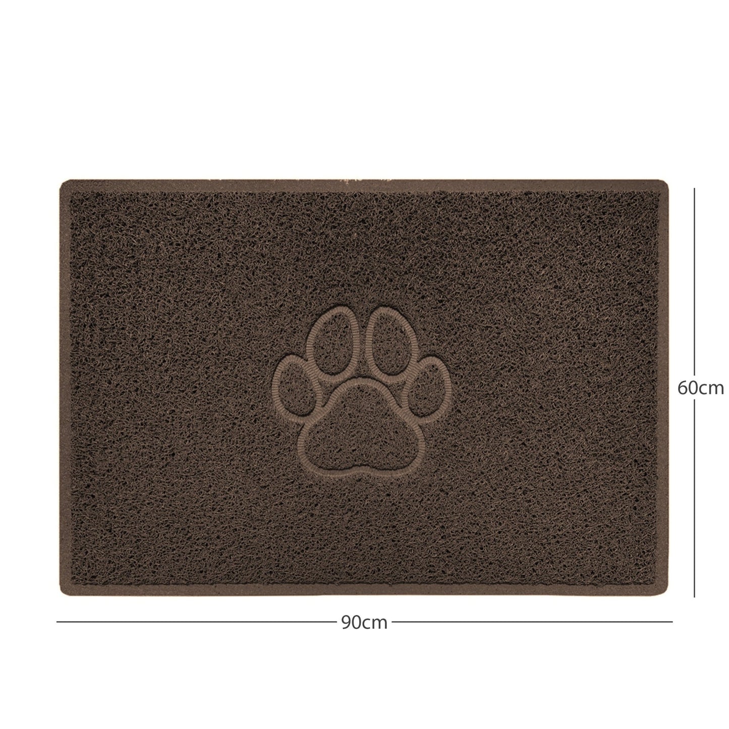 "Paw Print" Embossed Loofah Textured Spaghetti Door Mat - plants - express.com