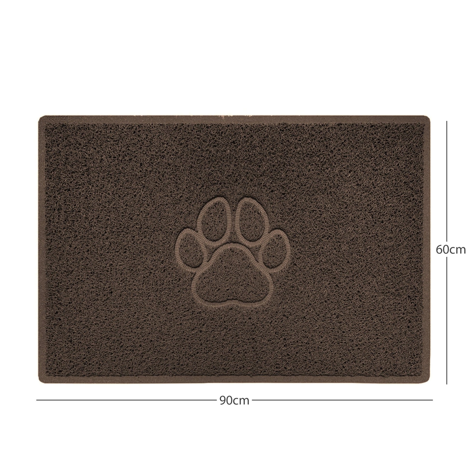 "Paw Print" Embossed Loofah Textured Spaghetti Door Mat - plants - express.com