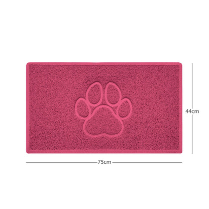 "Paw Print" Embossed Loofah Textured Spaghetti Door Mat - plants - express.com