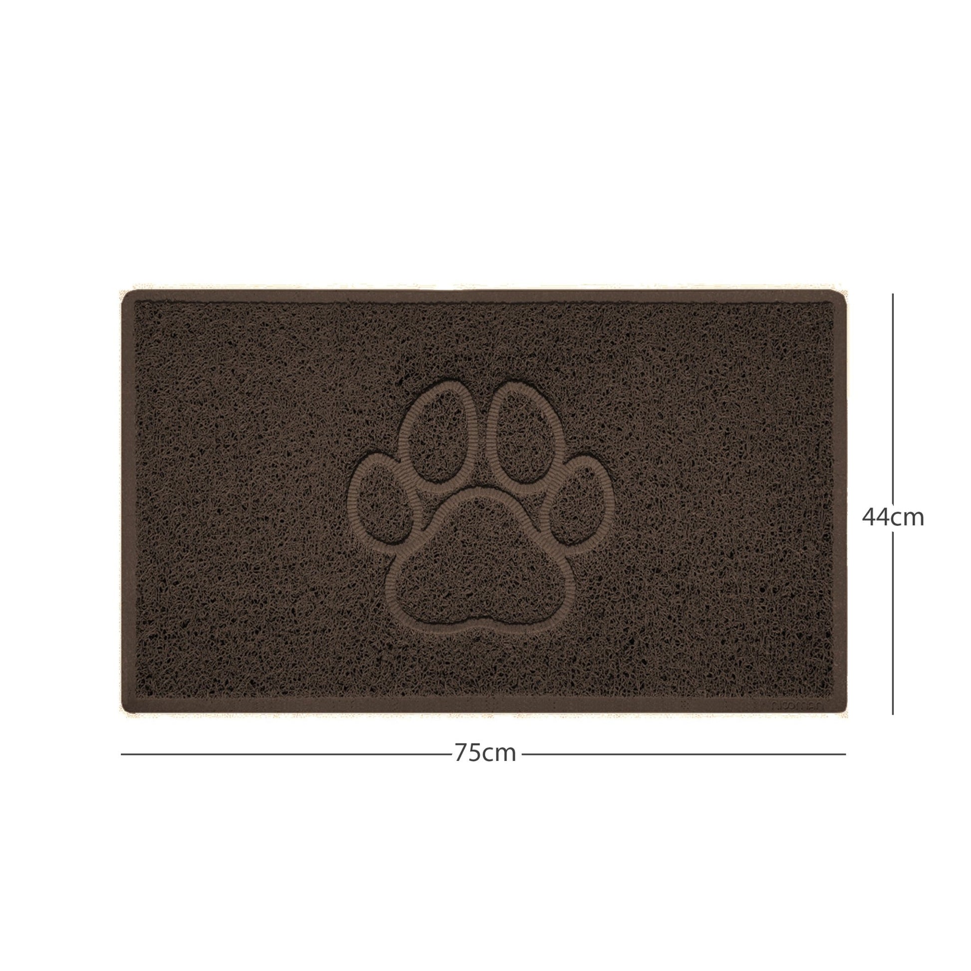 "Paw Print" Embossed Loofah Textured Spaghetti Door Mat - plants - express.com