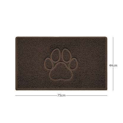 "Paw Print" Embossed Loofah Textured Spaghetti Door Mat - plants - express.com
