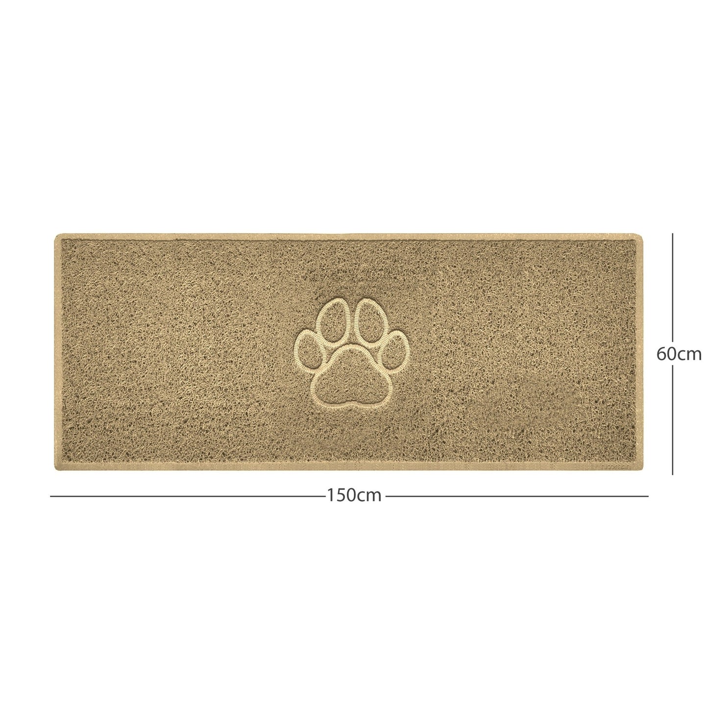 "Paw Print" Embossed Loofah Textured Spaghetti Door Mat - plants - express.com