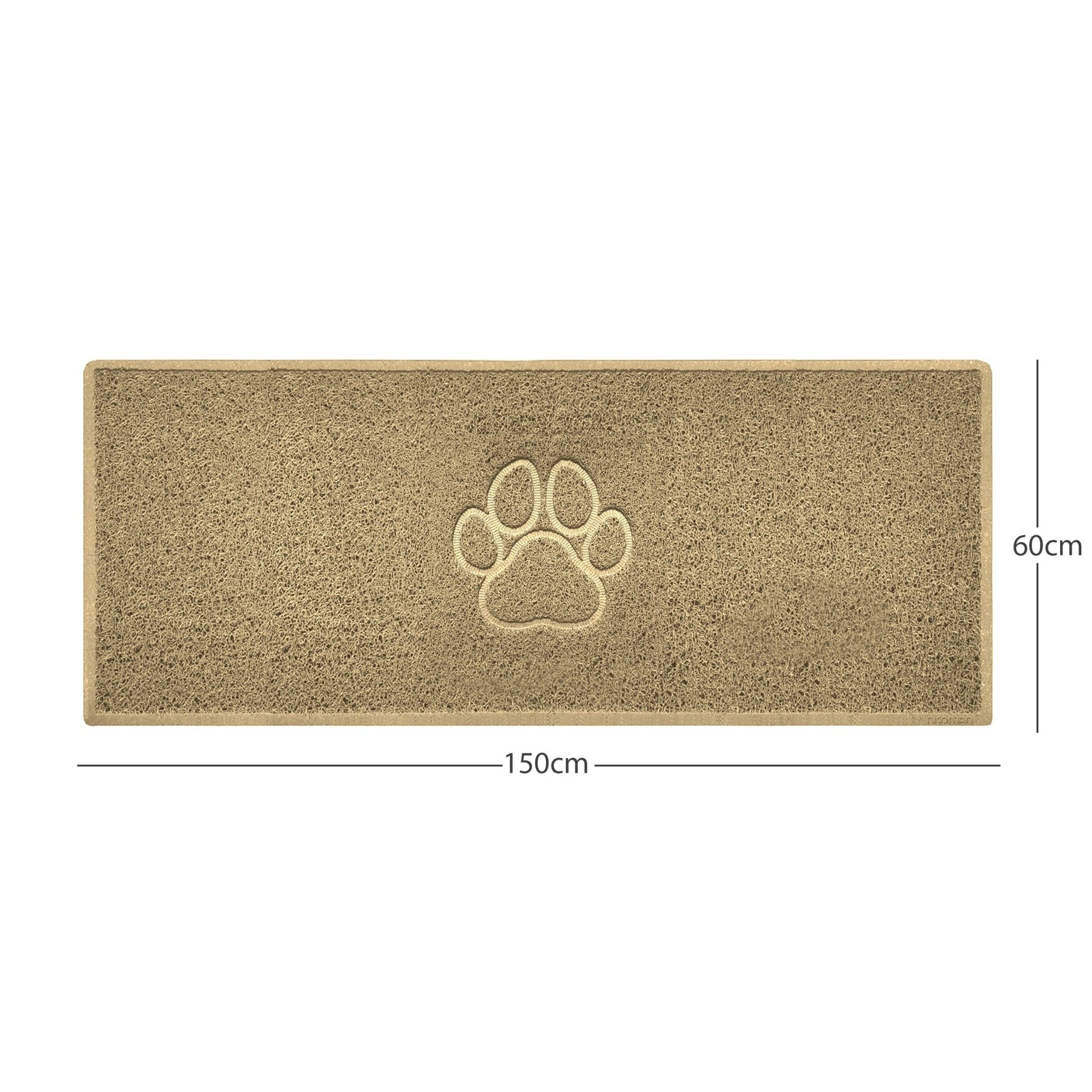 "Paw Print" Embossed Loofah Textured Spaghetti Door Mat - plants - express.com