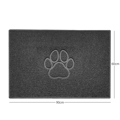 "Paw Print" Embossed Loofah Textured Spaghetti Door Mat - plants - express.com