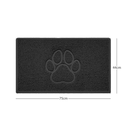 "Paw Print" Embossed Loofah Textured Spaghetti Door Mat - plants - express.com
