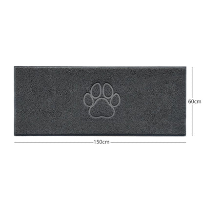 "Paw Print" Embossed Loofah Textured Spaghetti Door Mat - plants - express.com