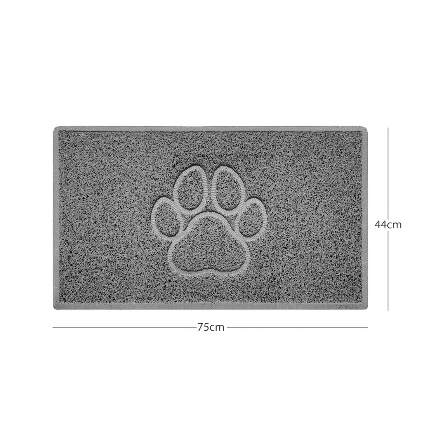 "Paw Print" Embossed Loofah Textured Spaghetti Door Mat - plants - express.com