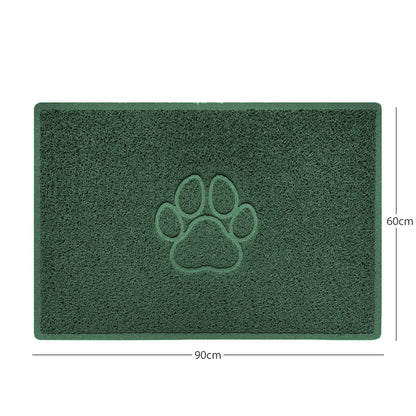 "Paw Print" Embossed Loofah Textured Spaghetti Door Mat - plants - express.com