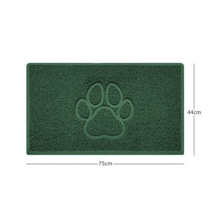 "Paw Print" Embossed Loofah Textured Spaghetti Door Mat - plants - express.com