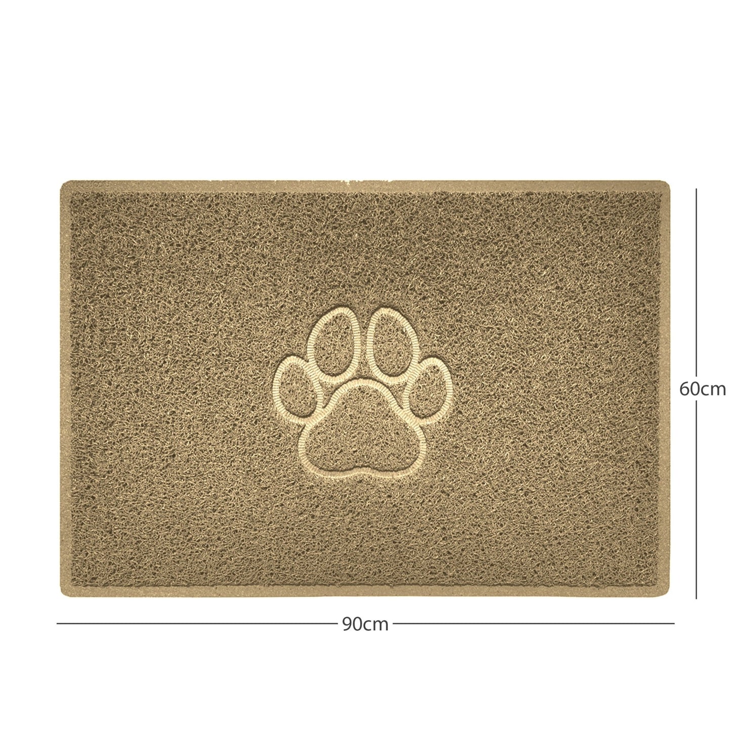 "Paw Print" Embossed Loofah Textured Spaghetti Door Mat - plants - express.com