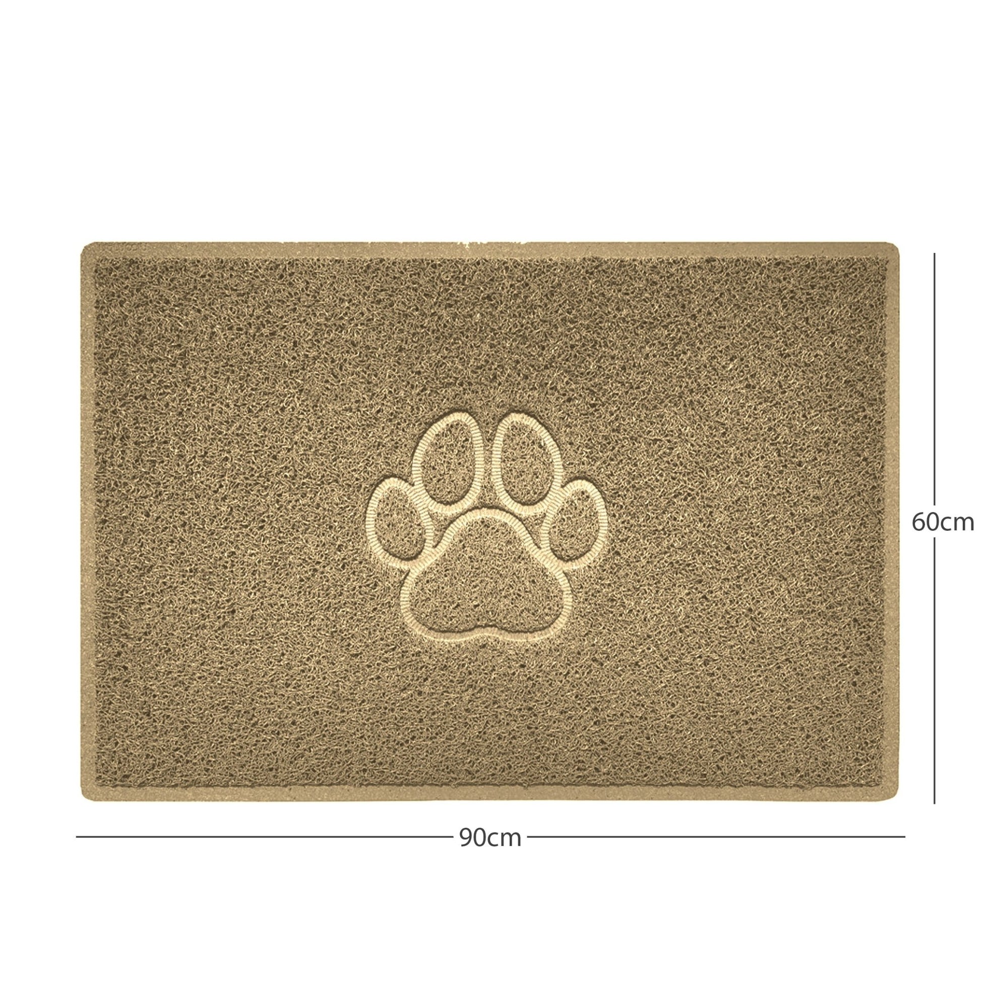 "Paw Print" Embossed Loofah Textured Spaghetti Door Mat - plants - express.com