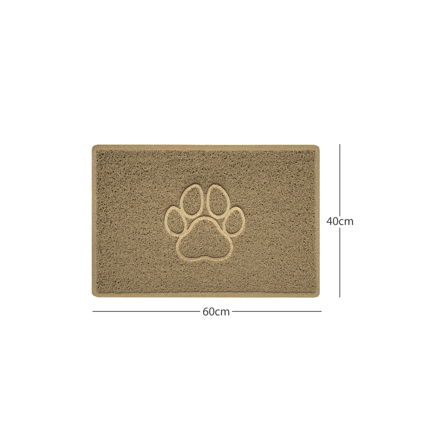 "Paw Print" Embossed Loofah Textured Spaghetti Door Mat - plants - express.com