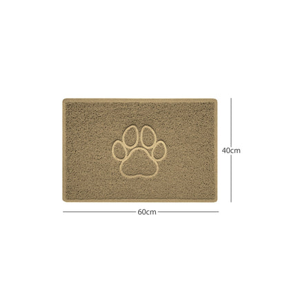 "Paw Print" Embossed Loofah Textured Spaghetti Door Mat - plants - express.com