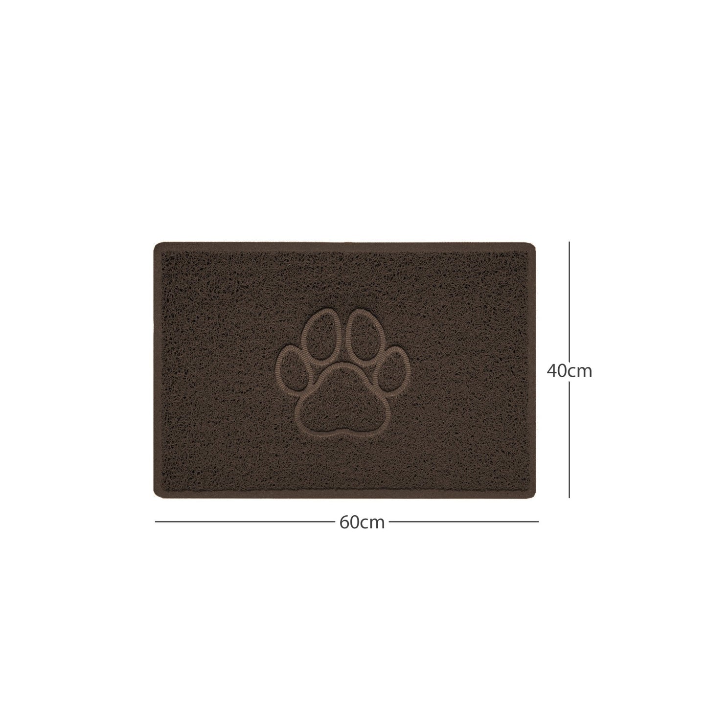 "Paw Print" Embossed Loofah Textured Spaghetti Door Mat - plants - express.com