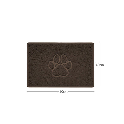 "Paw Print" Embossed Loofah Textured Spaghetti Door Mat - plants - express.com