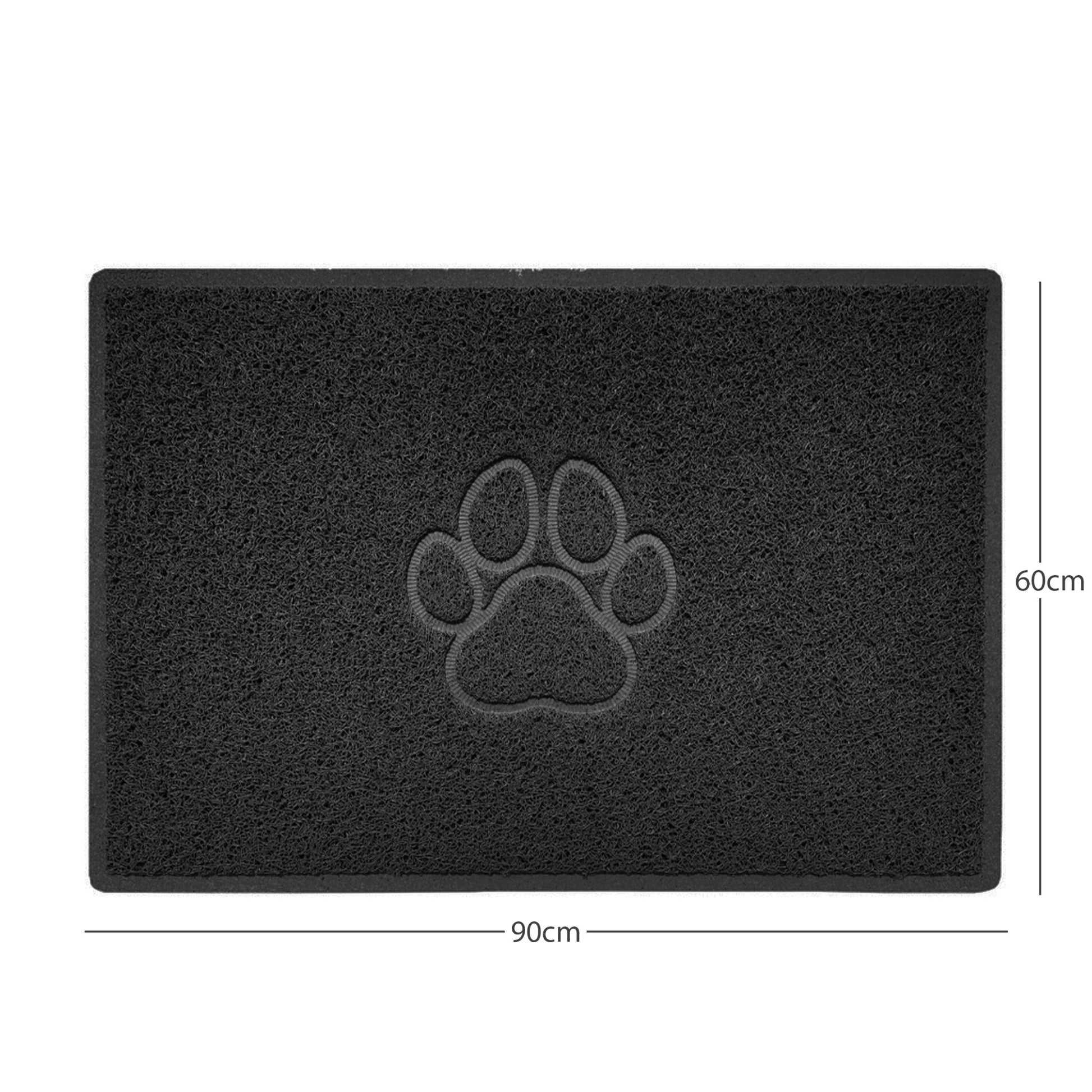 "Paw Print" Embossed Loofah Textured Spaghetti Door Mat - plants - express.com
