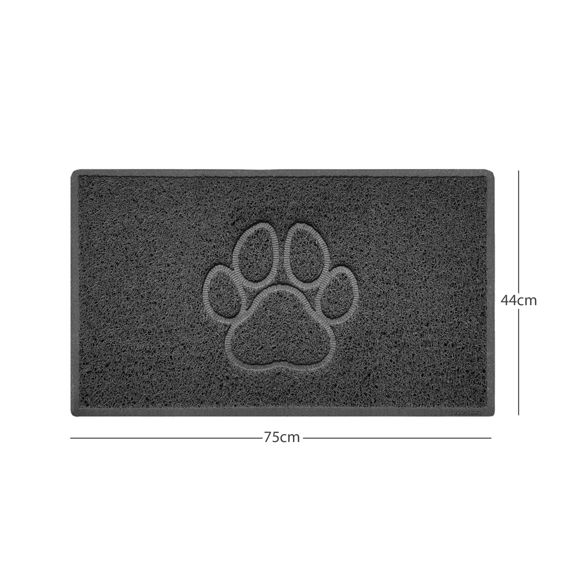 "Paw Print" Embossed Loofah Textured Spaghetti Door Mat - plants - express.com
