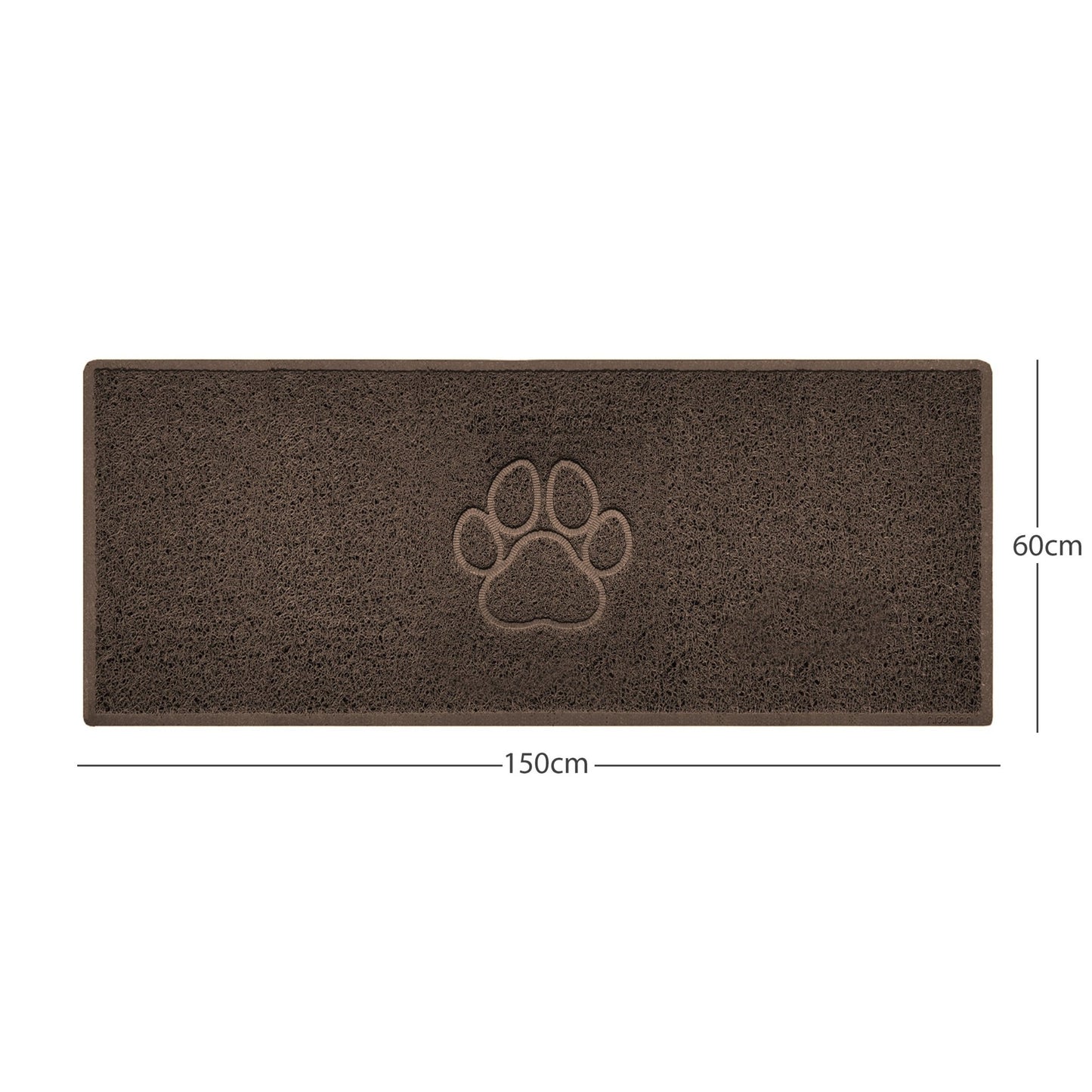 "Paw Print" Embossed Loofah Textured Spaghetti Door Mat - plants - express.com