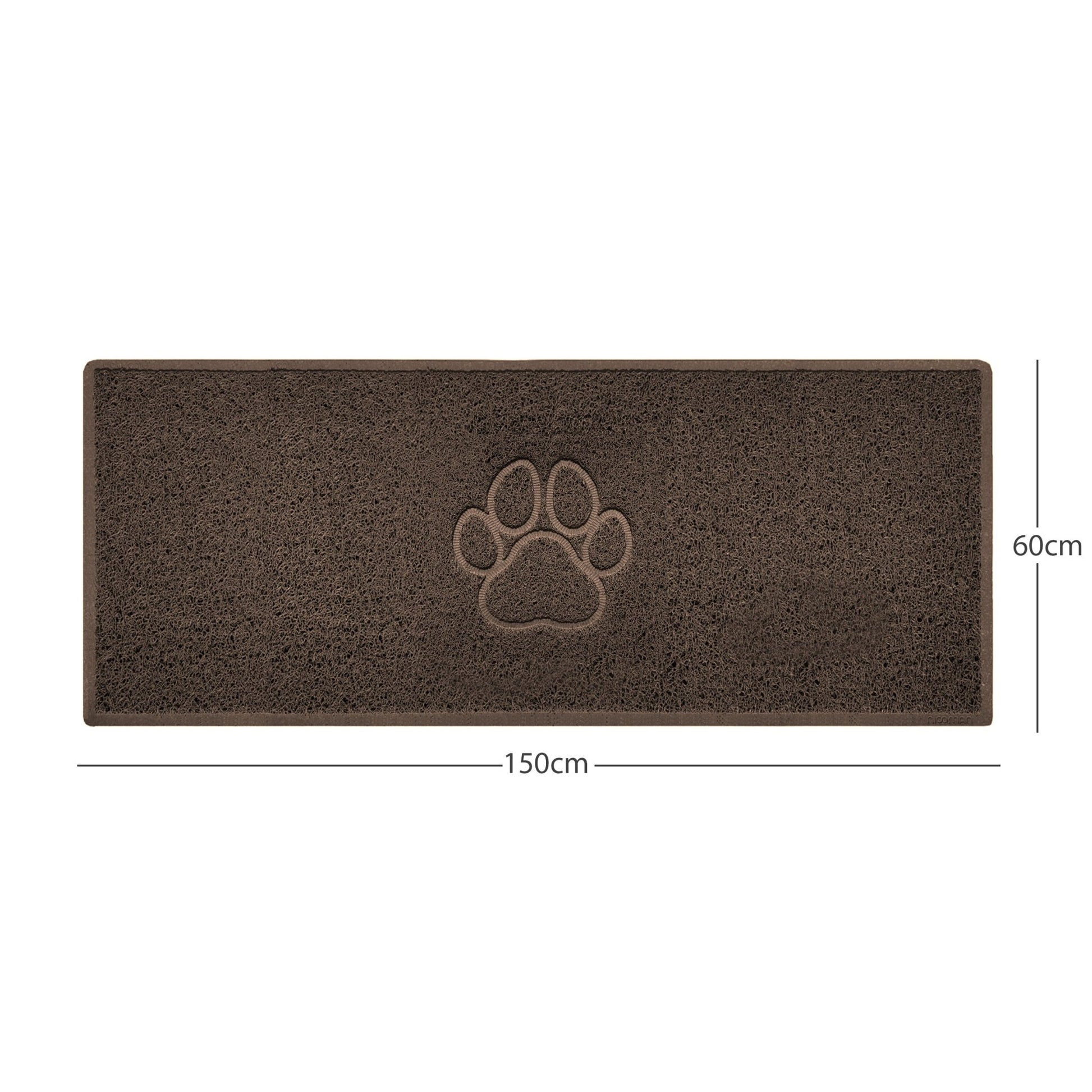 "Paw Print" Embossed Loofah Textured Spaghetti Door Mat - plants - express.com