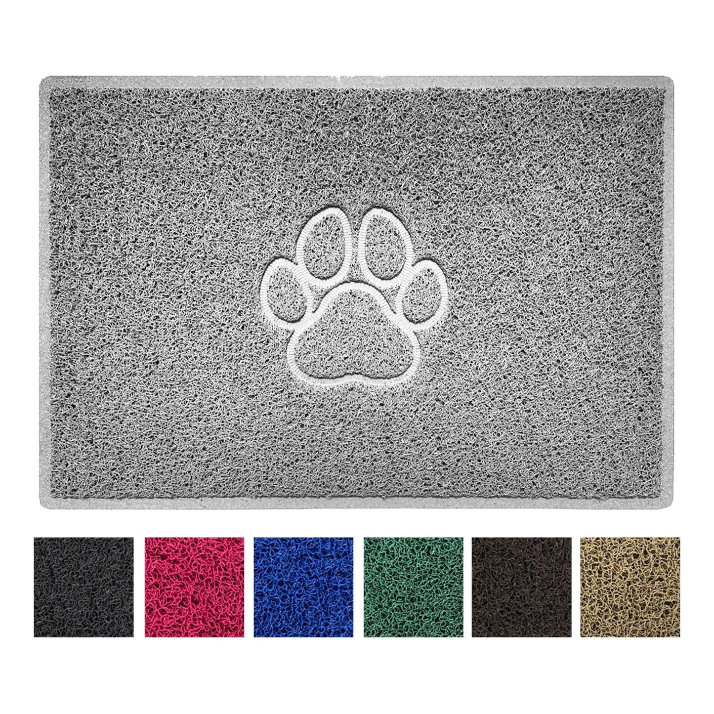 "Paw Print" Embossed Loofah Textured Spaghetti Door Mat - plants - express.com