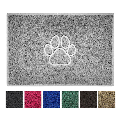 "Paw Print" Embossed Loofah Textured Spaghetti Door Mat - plants - express.com