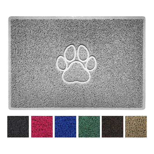 "Paw Print" Embossed Loofah Textured Spaghetti Door Mat - plants - express.com