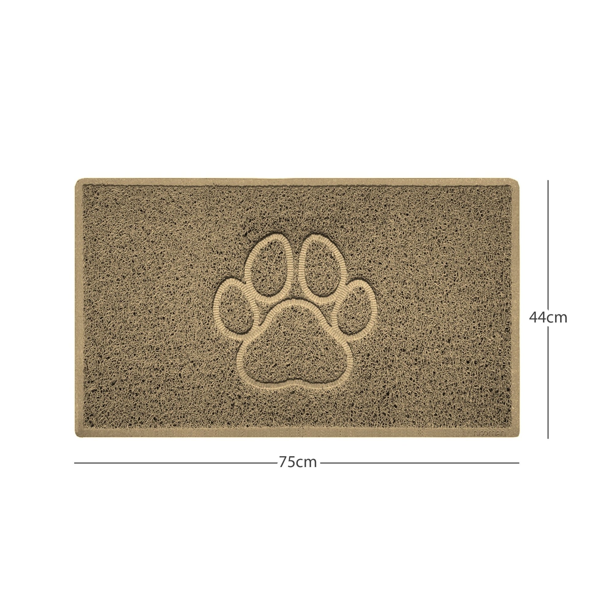 "Paw Print" Embossed Loofah Textured Spaghetti Door Mat - plants - express.com