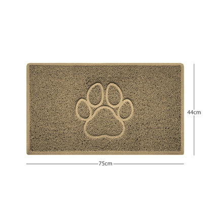"Paw Print" Embossed Loofah Textured Spaghetti Door Mat - plants - express.com