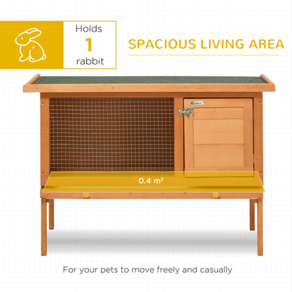 Pawhut Outdoor Wooden Rabbit Hutch & Guinea Pig House - Cozy & Weatherproof! - plants - express.com