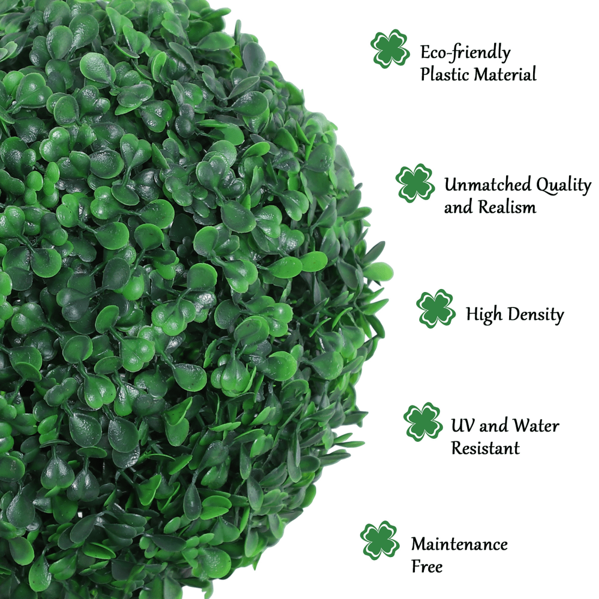 PE Set of 2 Artificial Boxwood Three Balls Topiary Plant Tree's Green - plants - express.com