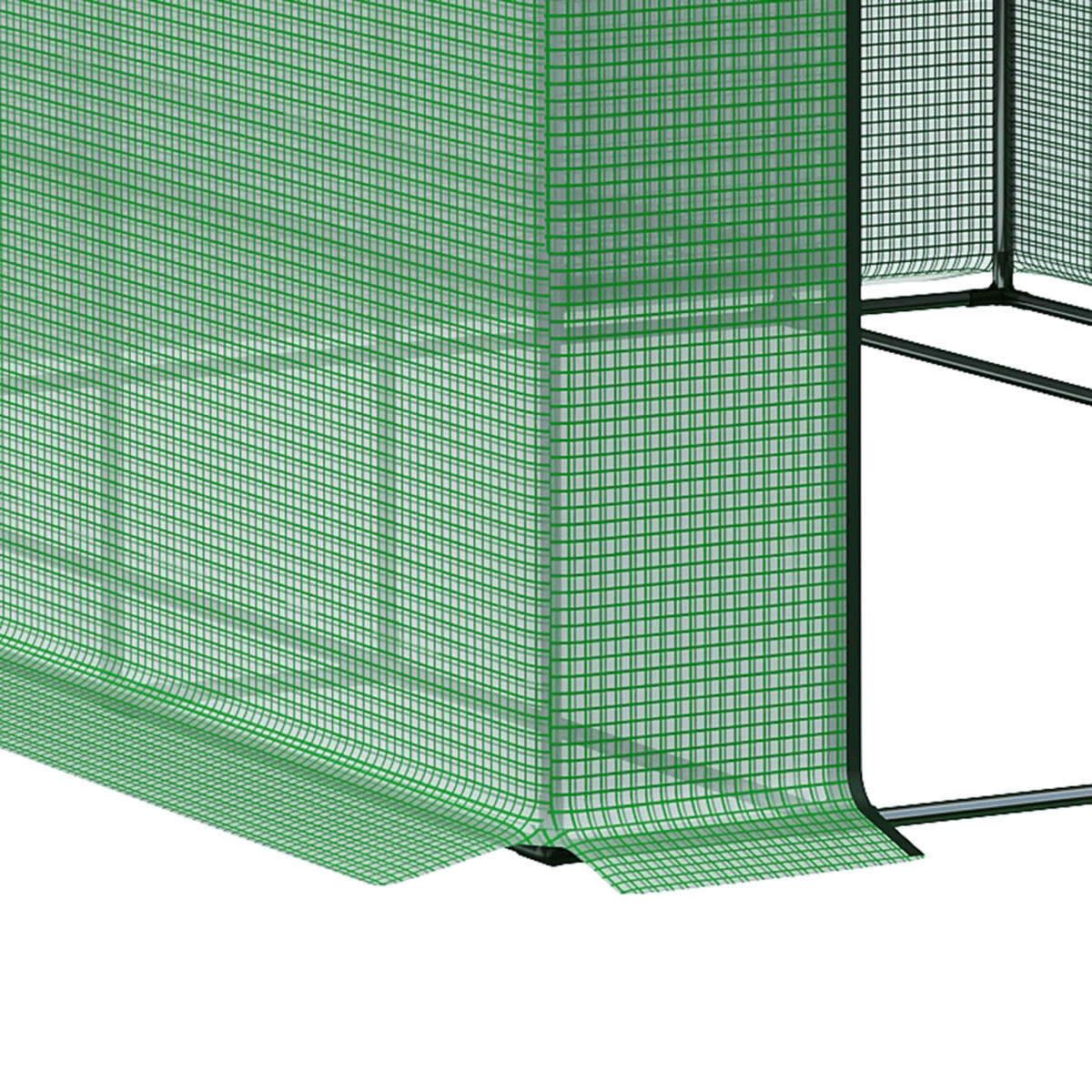 Poly Tunnel Steeple Walk in Greenhouse Removable Cover Shelves 244x180x210cm - plants - express.com