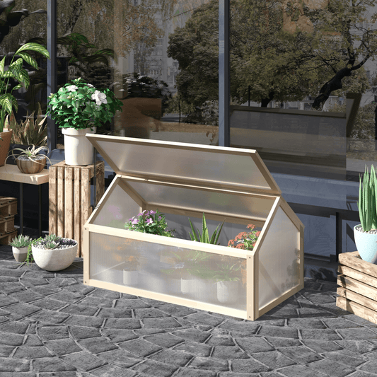Portable Wooden Cold Frame Greenhouse - Extend Growing Season Effortlessly! - plants - express.com