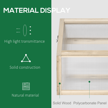 Portable Wooden Cold Frame Greenhouse - Extend Growing Season Effortlessly! - plants - express.com