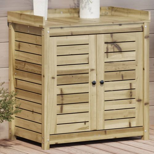 Potting Table with Shelves – Solid Pine Wood, 82.5x50x86.5 cm - plants - express.com