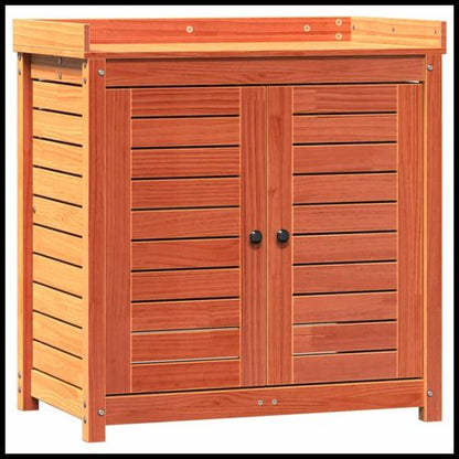 Potting Table with Shelves – Solid Pine Wood, 82.5x50x86.5 cm - plants - express.com